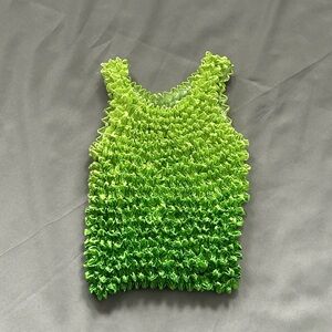 Green Ruffle Crop Top – Size S